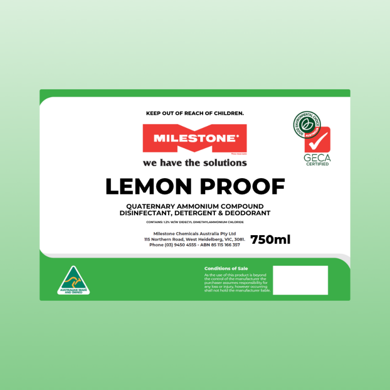 LEMON PROOF - Milestone Chemicals Australia Pty Ltd