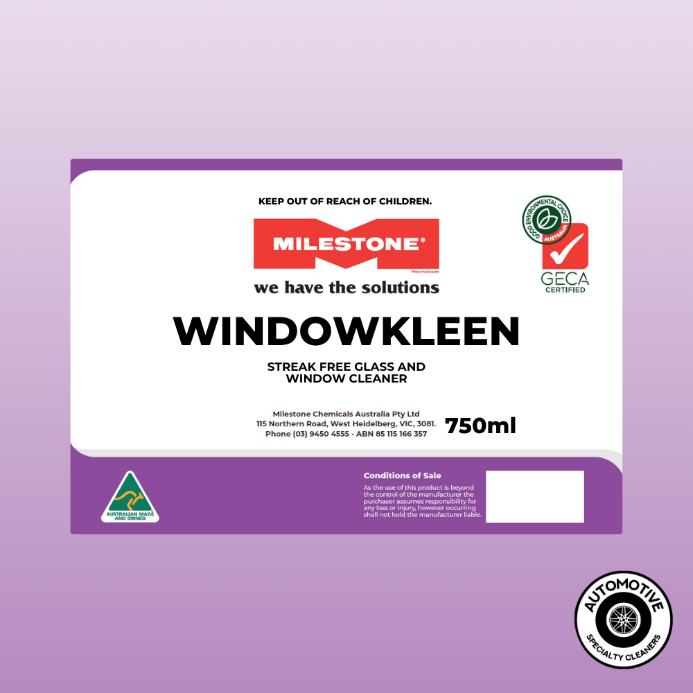 Window Cleaner Label Visual WINDOWKLEEN (Label Only) - Milestone Chemicals Australia Pty Ltd